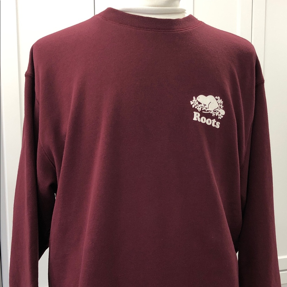🦫Roots Men’s Crewneck Sweatshirt – XXL – Maroon